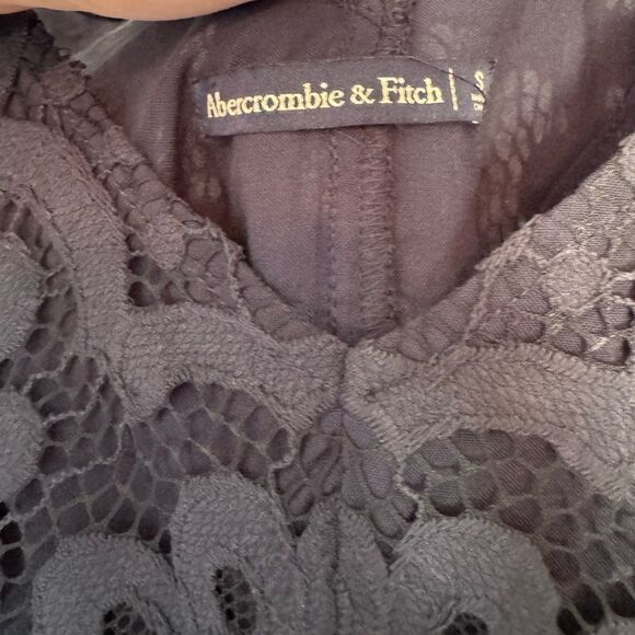 Abercrombie & Fitch Navy Cotton Eyelet Mini Dress Small - Picture 4 of 6